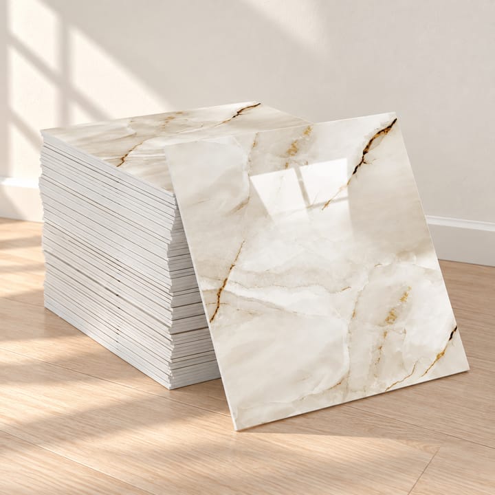 Marble Look Peel and Stick Tile Sheets, Beige marble